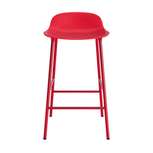 Normann Copenhagen Form barkruk H65 Red Bright vierpoot staal