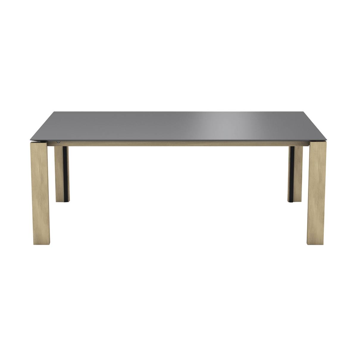Mobitec Terra T0500 eettafel rechthoek 240x100 cm keramiek Nero poot eiken naturel