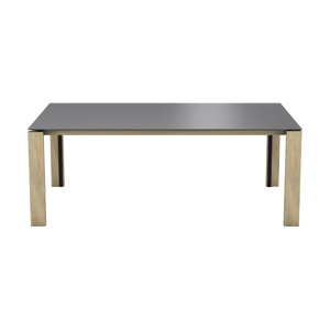 Mobitec Terra T0500 eettafel rechthoek 240x100 cm keramiek Nero poot eiken naturel