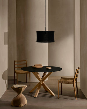 Kave Home Argo eettafel rond Ø120 cm Black/Brown