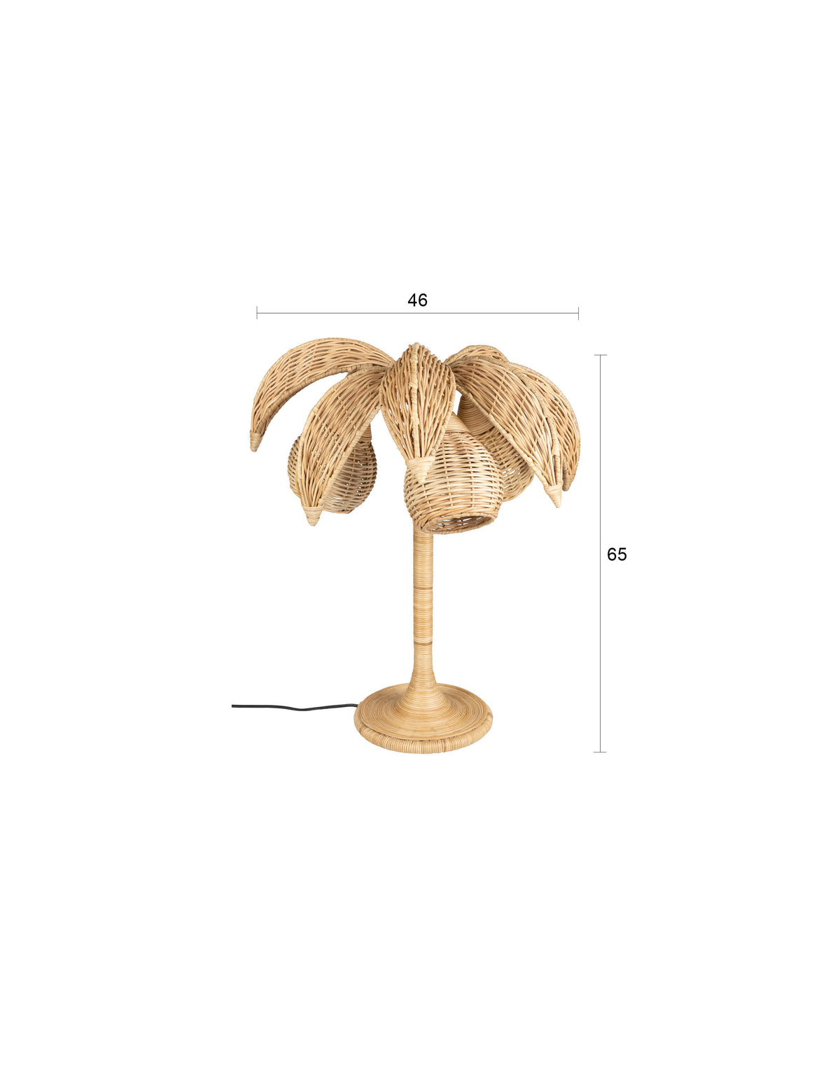 Dutchbone Palmtree tafellamp Bruin