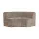 WOOOD Mojo Base eetbank halfronde hoek rugleuning rib Donkerzand
