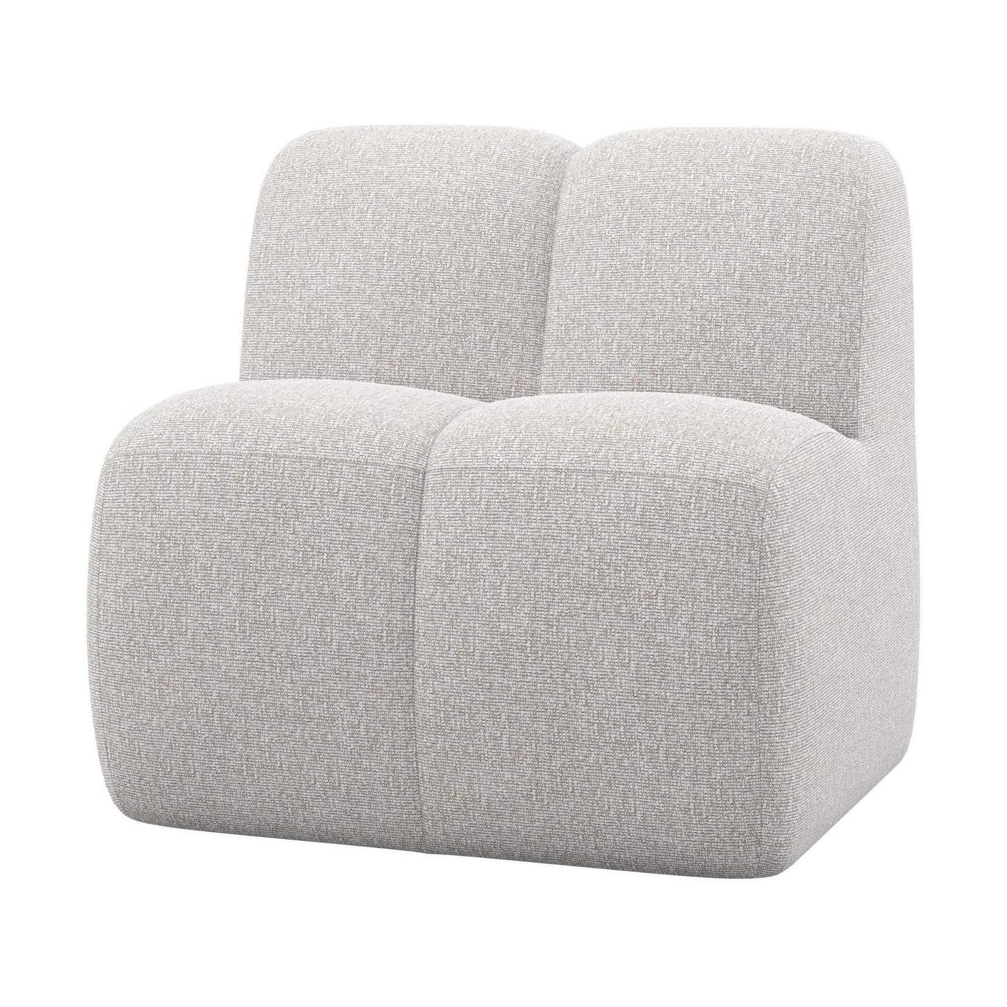 WOOOD Mojo eetkamerbank 84 cm met rugleuning bouclé Crème Melange