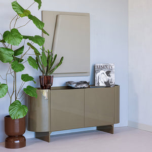 WOOOD Liora tv-meubel/dressoir hoogglans Groen