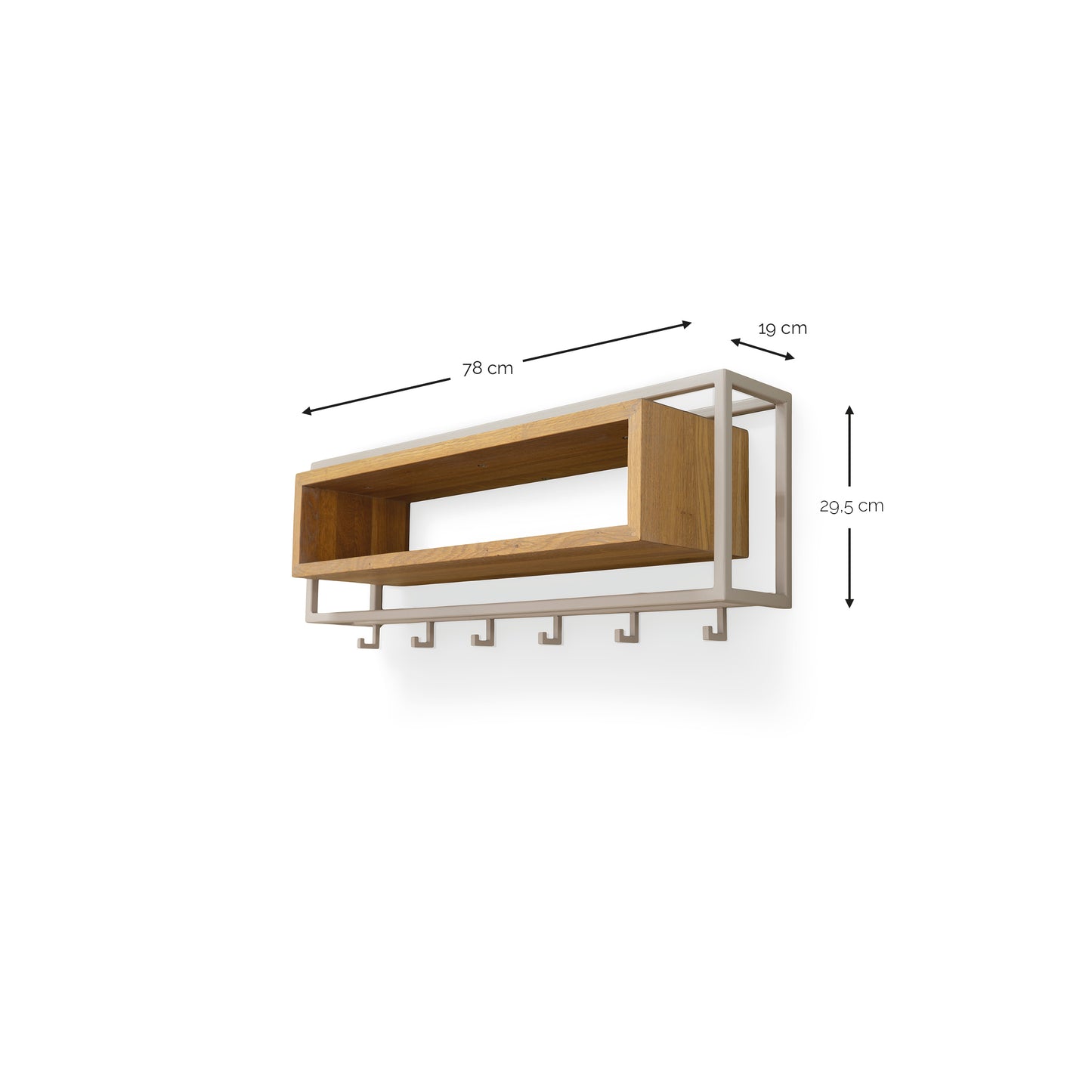 Spinder Design School 80 wandkapstok Silky Taupe