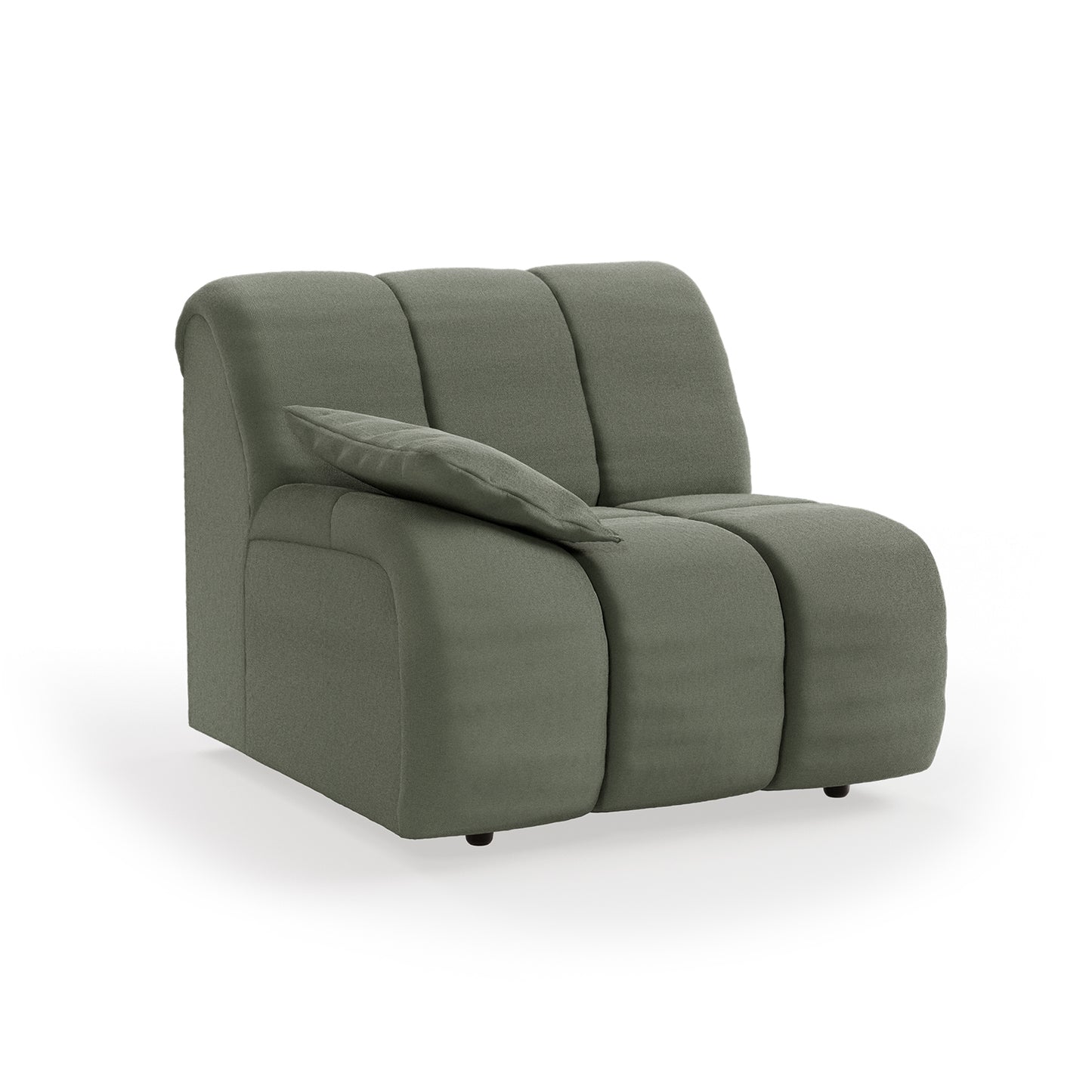 HKliving Wave bank left low arm Linen Army Green