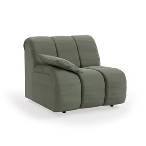 HKliving Wave bank left low arm Linen Army Green