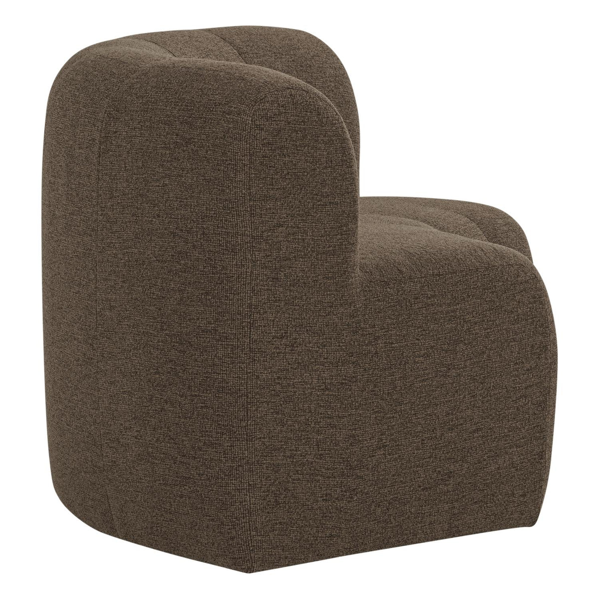 WOOOD Mojo Base eetbank halfronde hoek rugleuning bouclé Bruin