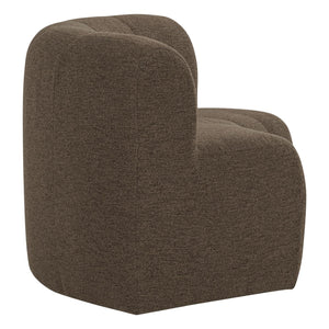 WOOOD Mojo Base eetbank halfronde hoek rugleuning bouclé Bruin