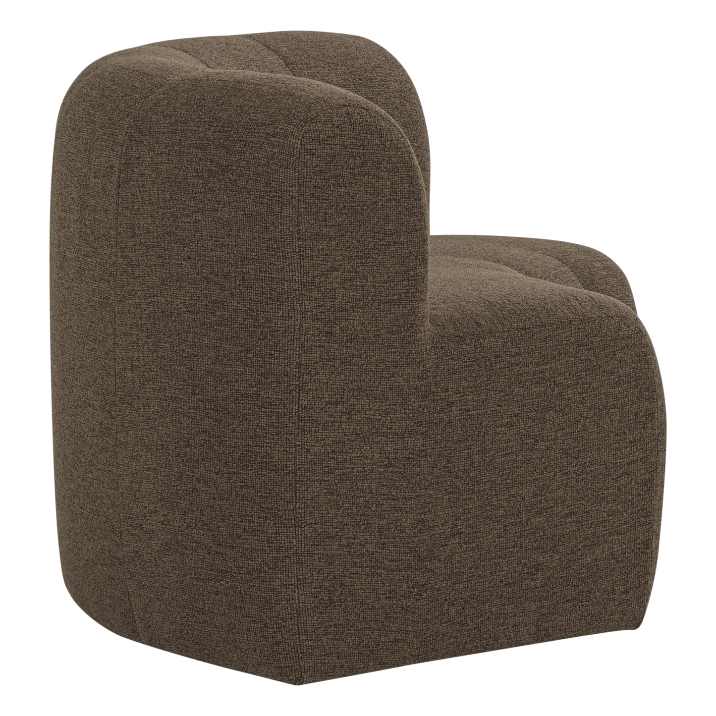 WOOOD Mojo Base eetbank halfronde hoek rugleuning bouclé Bruin