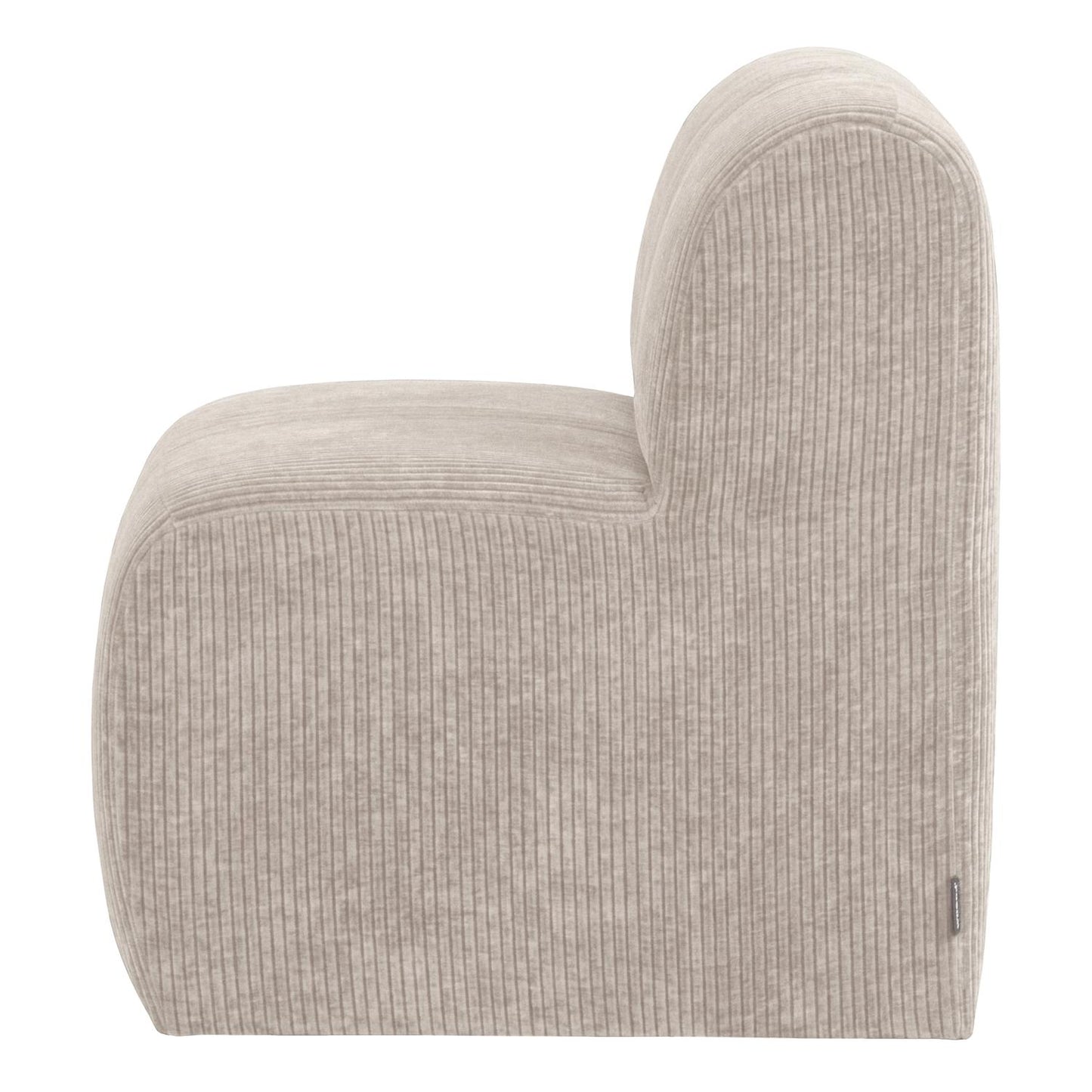WOOOD Mojo Base eetkamerbank 84 cm met rugleuning rib Ecru