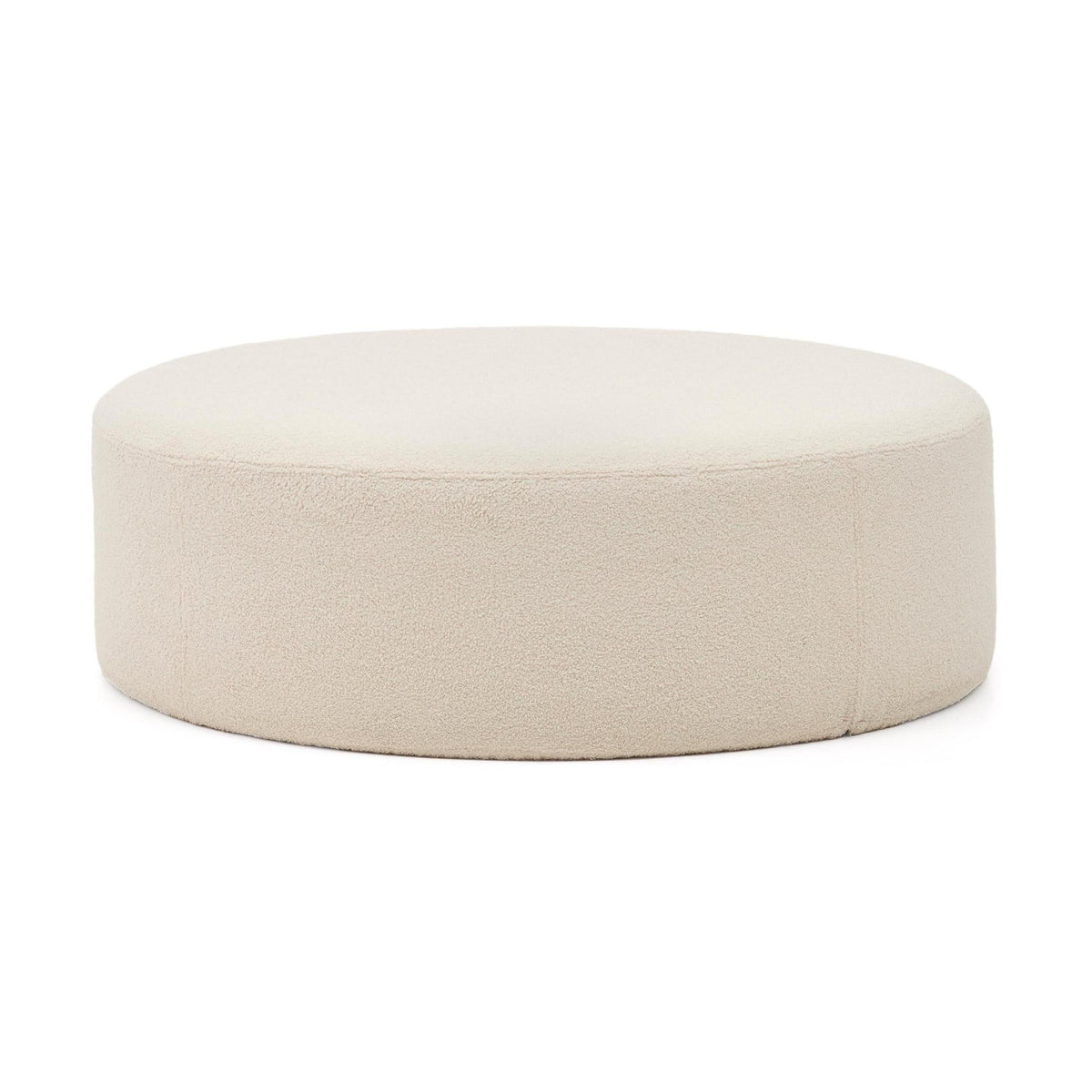 Kave Home Kaeli poef Ø120 cm bouclé Ecru