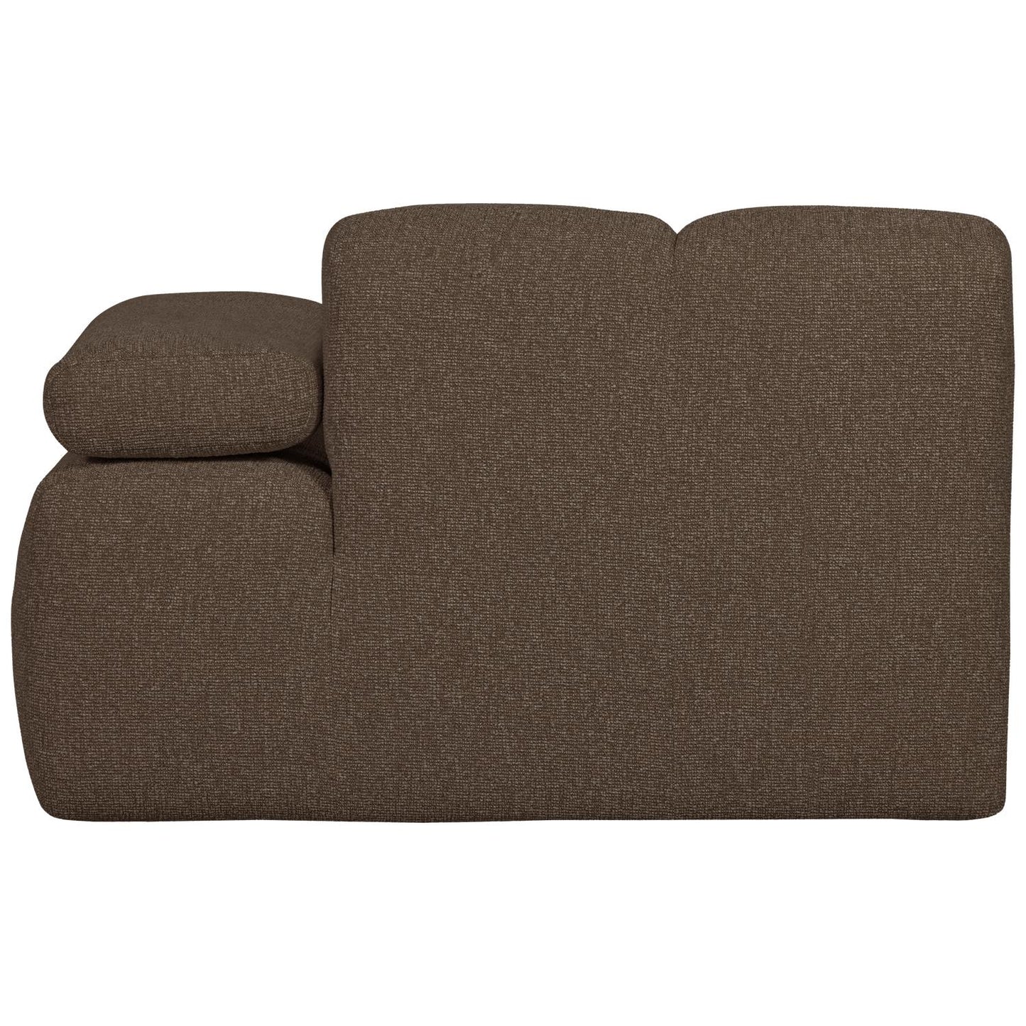 WOOOD Mojo 1-zits bank arm rechts bouclé Bruin Melange