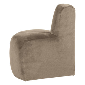 WOOOD Mojo eetbank hoek rond rugleuning velvet Khaki