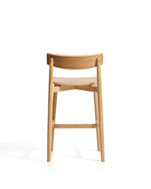 Kave Home Evera barkruk H66 Beige met rugleuning