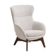 Kave Home Adiran fauteuil chenille Beige donker hout