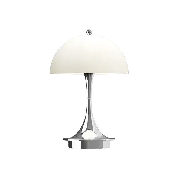Louis Poulsen Panthella 160 Portable tafellamp Beige Opal Chrome