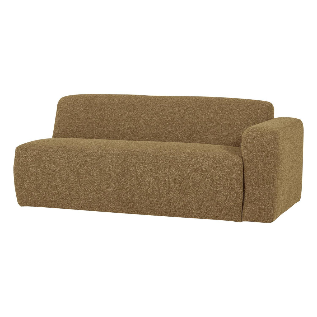 WOOOD Mojo Base 2-zits bank arm rechts bouclé Geel/Bruin