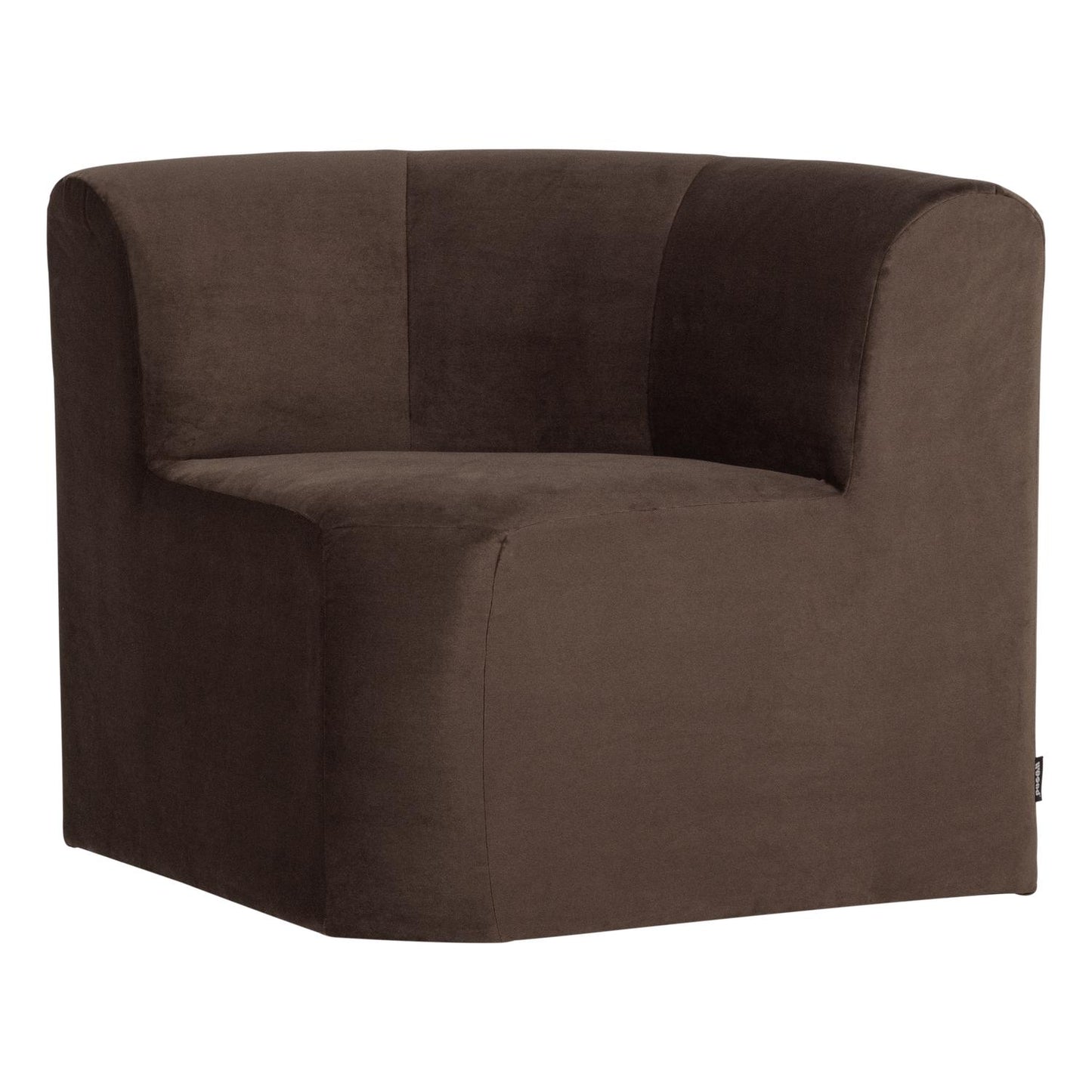 WOOOD Mojo Base eetbank hoek met rugleuning velvet Bruin