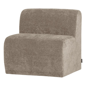 WOOOD Mojo Base eetkamerbank 84 cm met rugleuning rib Donkerzand