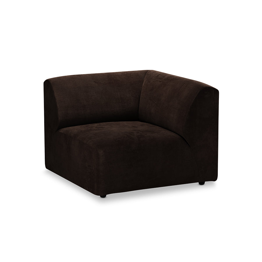 HKliving Jax bank right end Royal Velvet Espresso