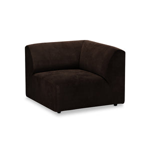 HKliving Jax bank right end Royal Velvet Espresso