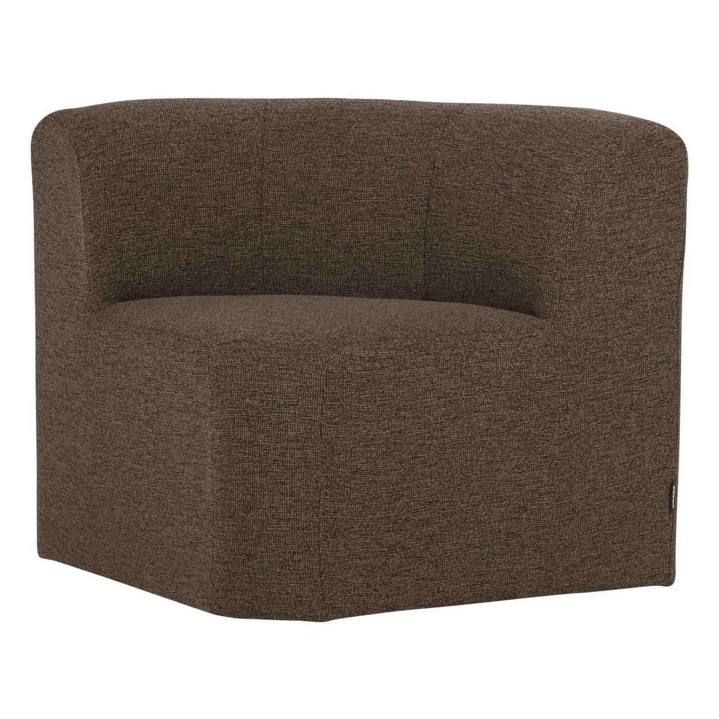WOOOD Mojo Base eetbank hoek met rugleuning bouclé Bruin