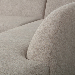 WOOOD Sloping hoekbank rechts Naturel Melange