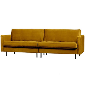 WOOOD Rodeo Classic 3-zitsbank velvet Okergeel