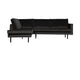 WOOOD Rodeo hoekbank links velvet Antraciet