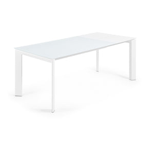 Kave Home Axis eettafel uitschuifbaar 140/200x90 cm Wit