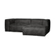 WOOOD Bean chaise longue bank rechts Ecoleer Zwart