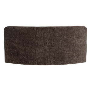 WOOOD Mojo Base eetbank halfronde hoek rugleuning rib Bruin