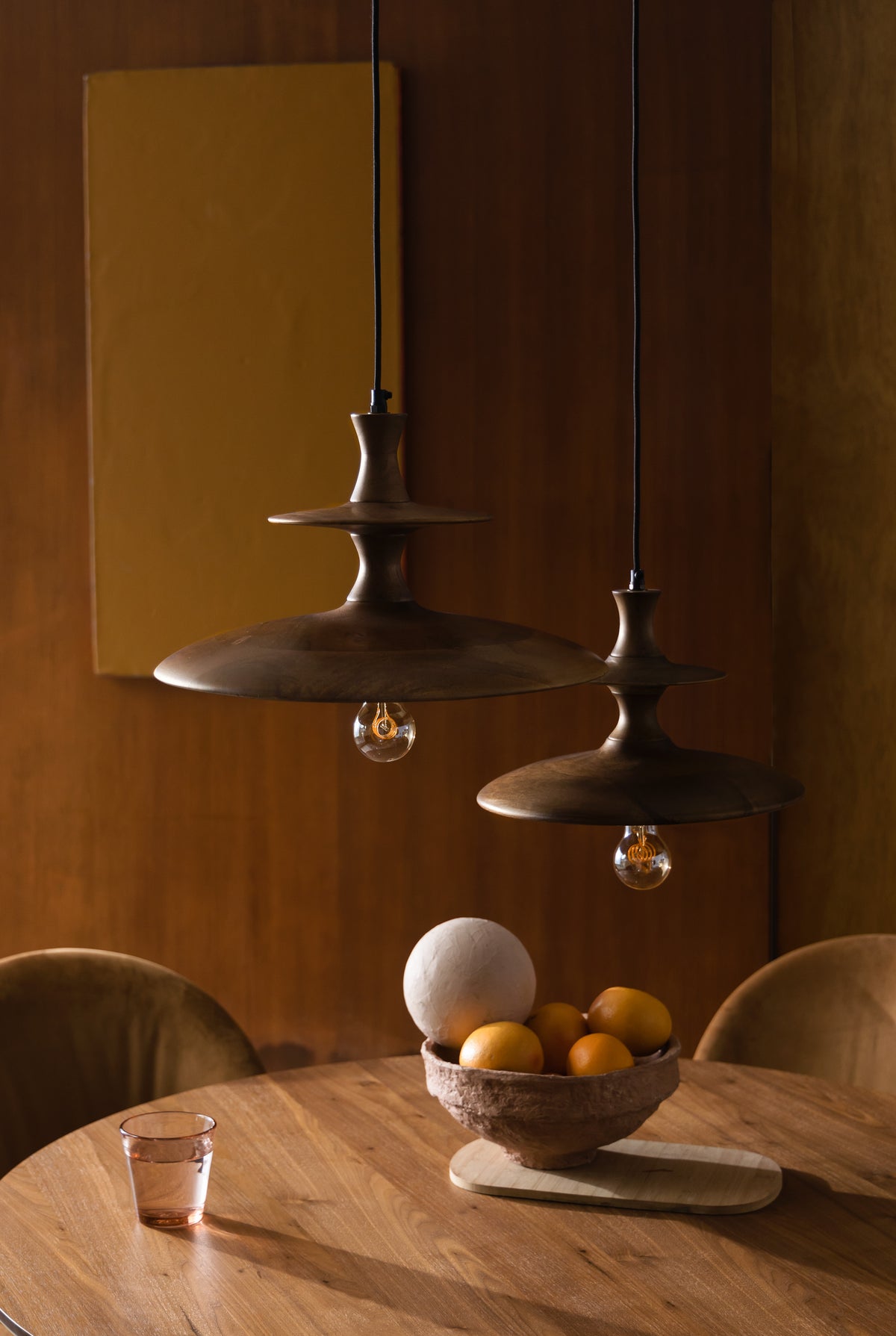 Dutchbone Cath hanglamp Walnoot