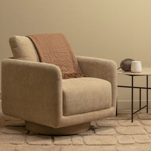 WOOOD Oscar fauteuil draaibaar Naturel