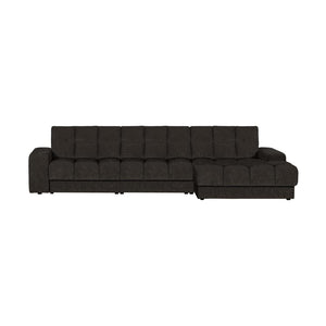WOOOD Second Date chaise longue bank rechts velvet Antraciet