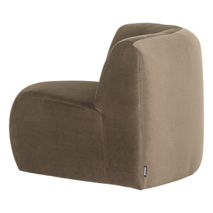 WOOOD Mojo Base bank hoekelement rond velvet Khaki
