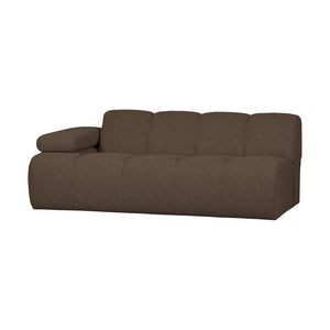 WOOOD Mojo 2-zits bank arm links bouclé Bruin Melange