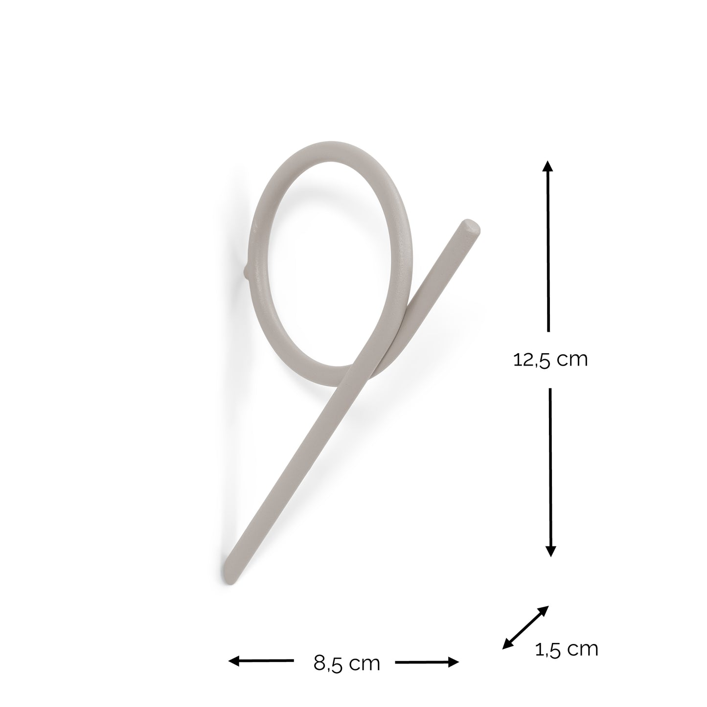Spinder Design Tuba Medium wandhaak Silky Taupe