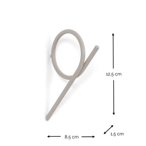 Spinder Design Tuba Medium wandhaak Silky Taupe