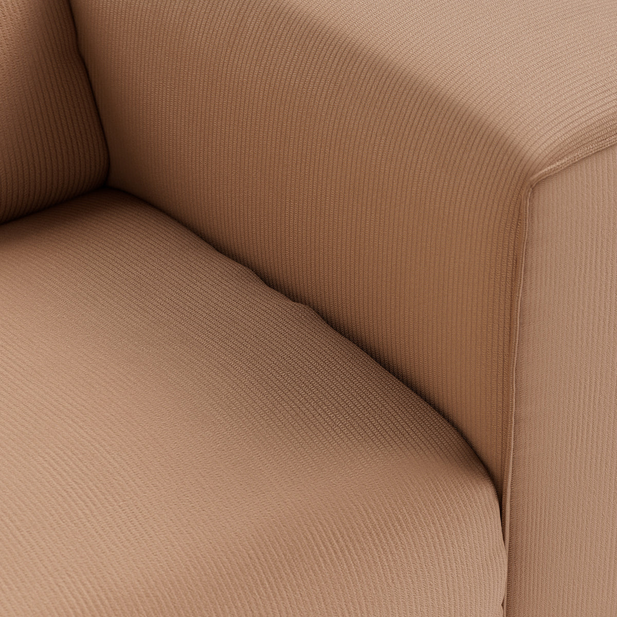 HKliving Flake bank right 1,5-seat Corduroy Rib Brown
