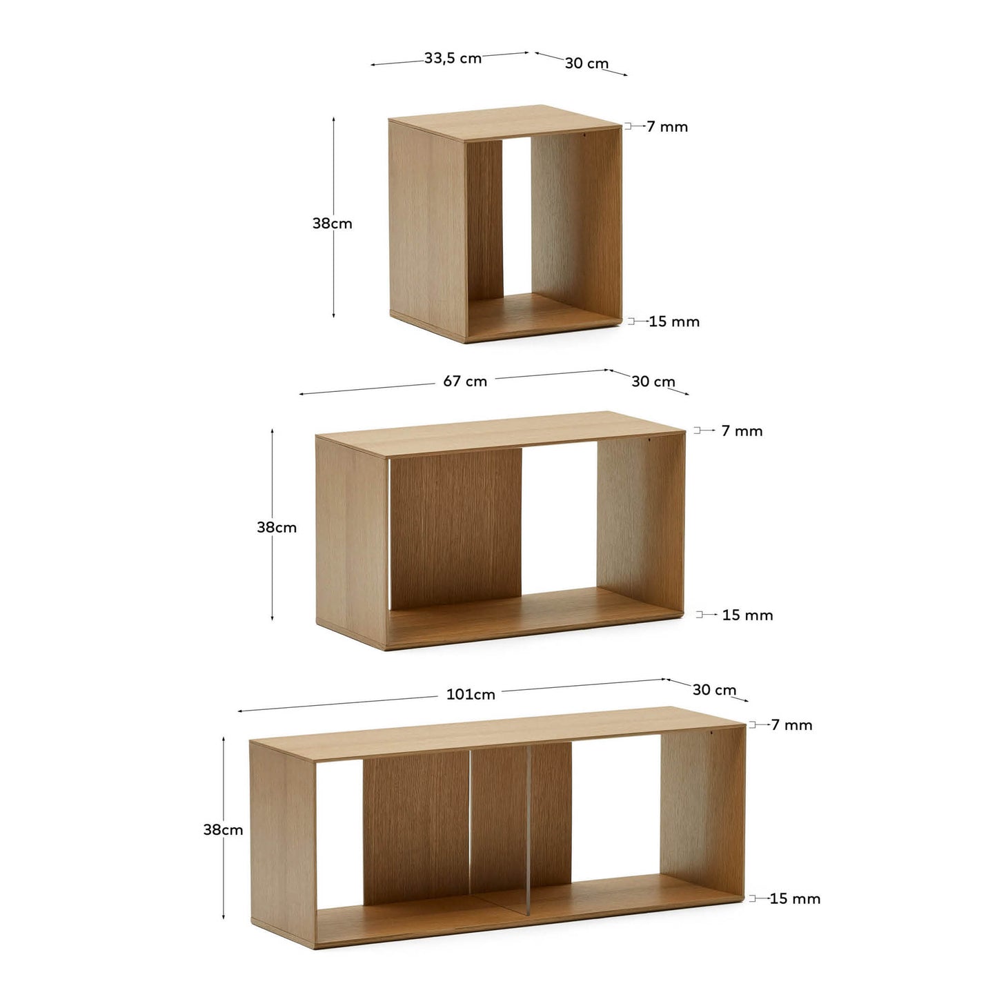 Kave Home Litto modulaire kast 101x152 cm fineer Naturel