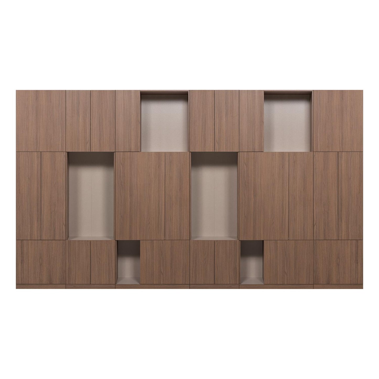 WOOOD Build wandkast 376 cm Bruin