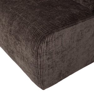 WOOOD Mojo Base eetkamerbank 84 cm met rugleuning rib Bruin