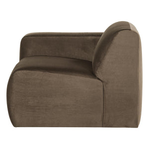 WOOOD Mojo Base 1-zits bank arm links velvet Taupe