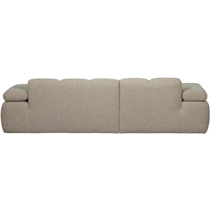 WOOOD Mojo chaise longue bank links bouclé Beige Melange