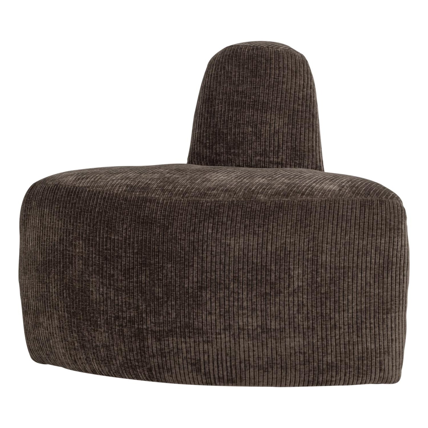 WOOOD Mojo Base eetbank hoek rond rugleuning rib Bruin