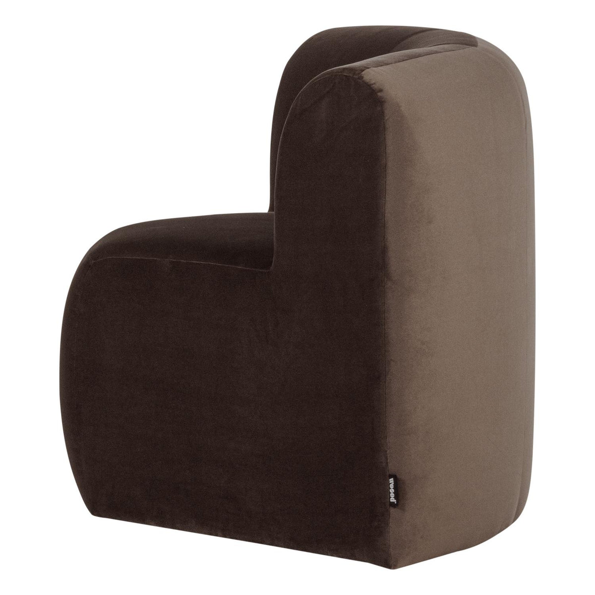 WOOOD Mojo Base eetbank hoek met rugleuning velvet Bruin