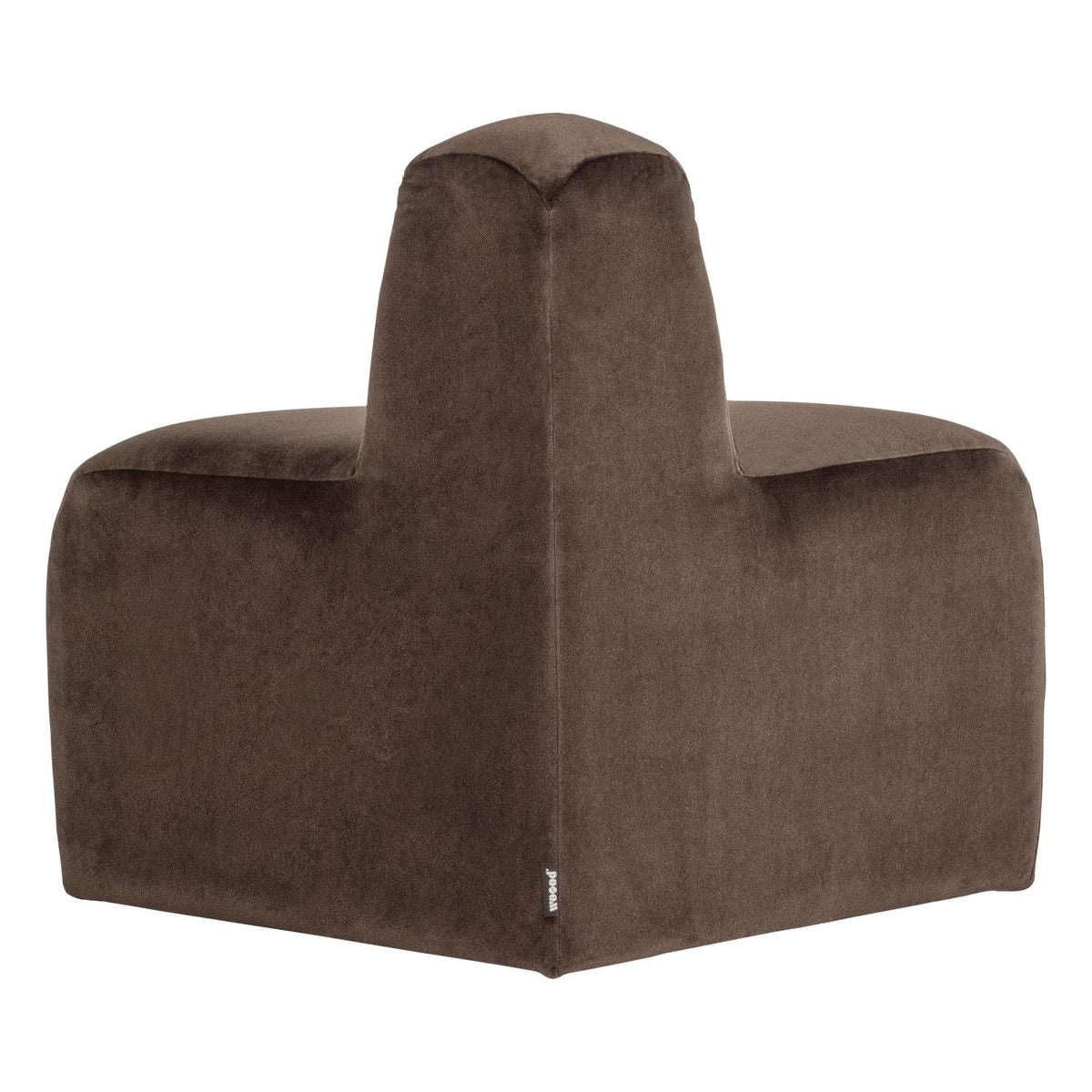 WOOOD Mojo eetbank hoek rond rugleuning velvet Bruin