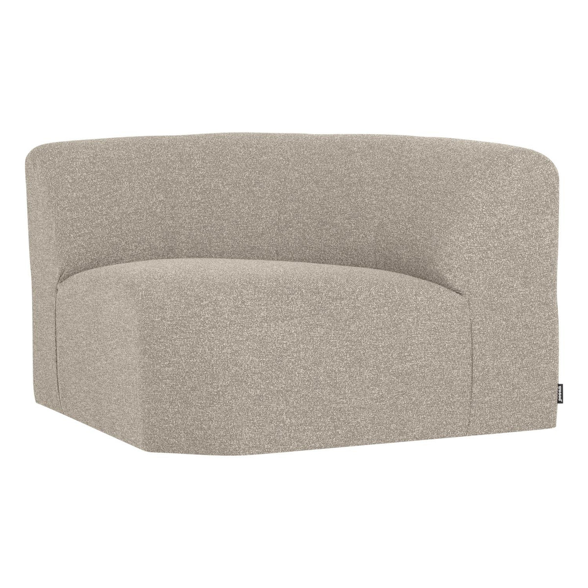 WOOOD Mojo Base bank hoekelement rond bouclé Beige Melange